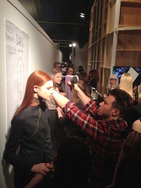LONDON FASHION WEEK – DAKS - HAIR BY LUKE HERSHESON